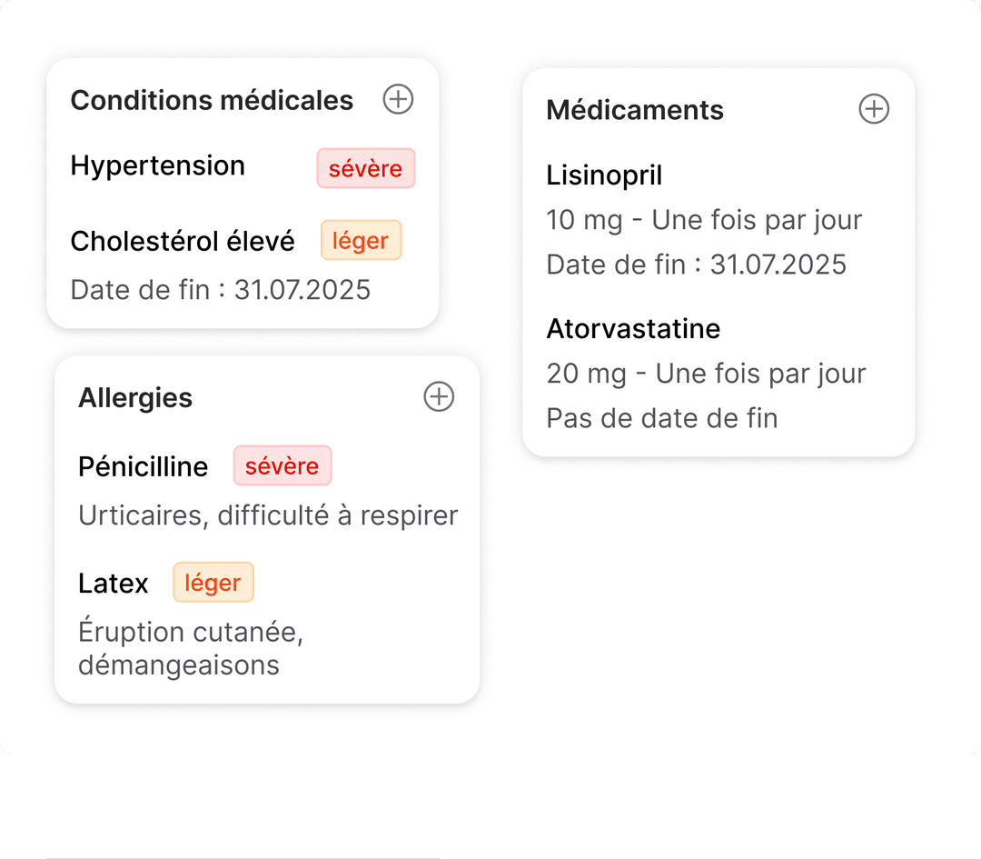Capture d'écran médicale