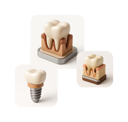 Interface showing custom advice templates for dental hygiene